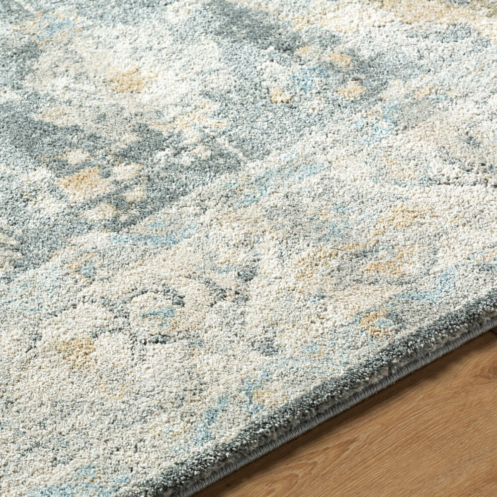Avellino Deep Teal/Tan Machine Woven Rug AVL-2305 - texture