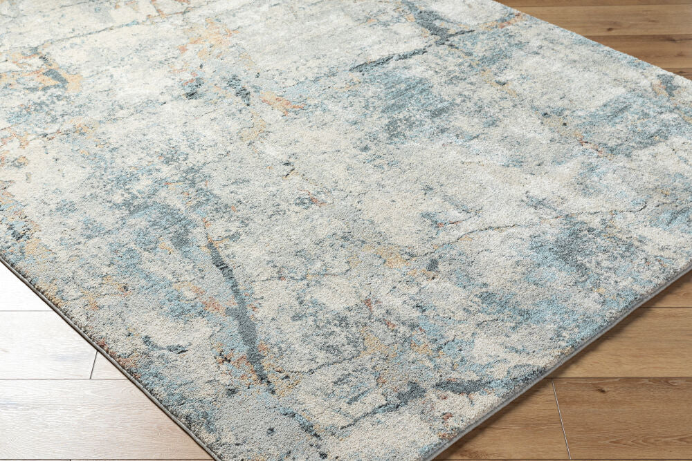Avellino Deep Teal/Tan Machine Woven Rug AVL-2306 - corner