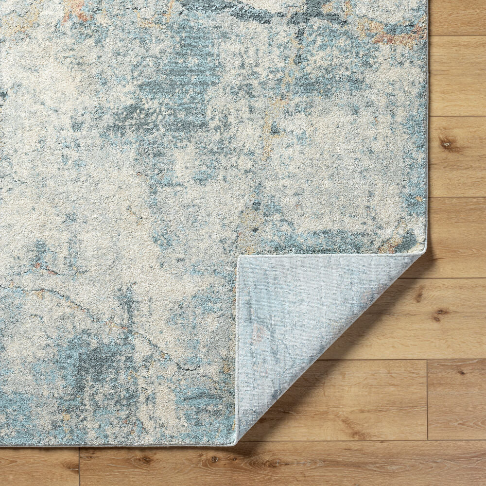 Avellino Deep Teal/Tan Machine Woven Rug AVL-2306 - fold