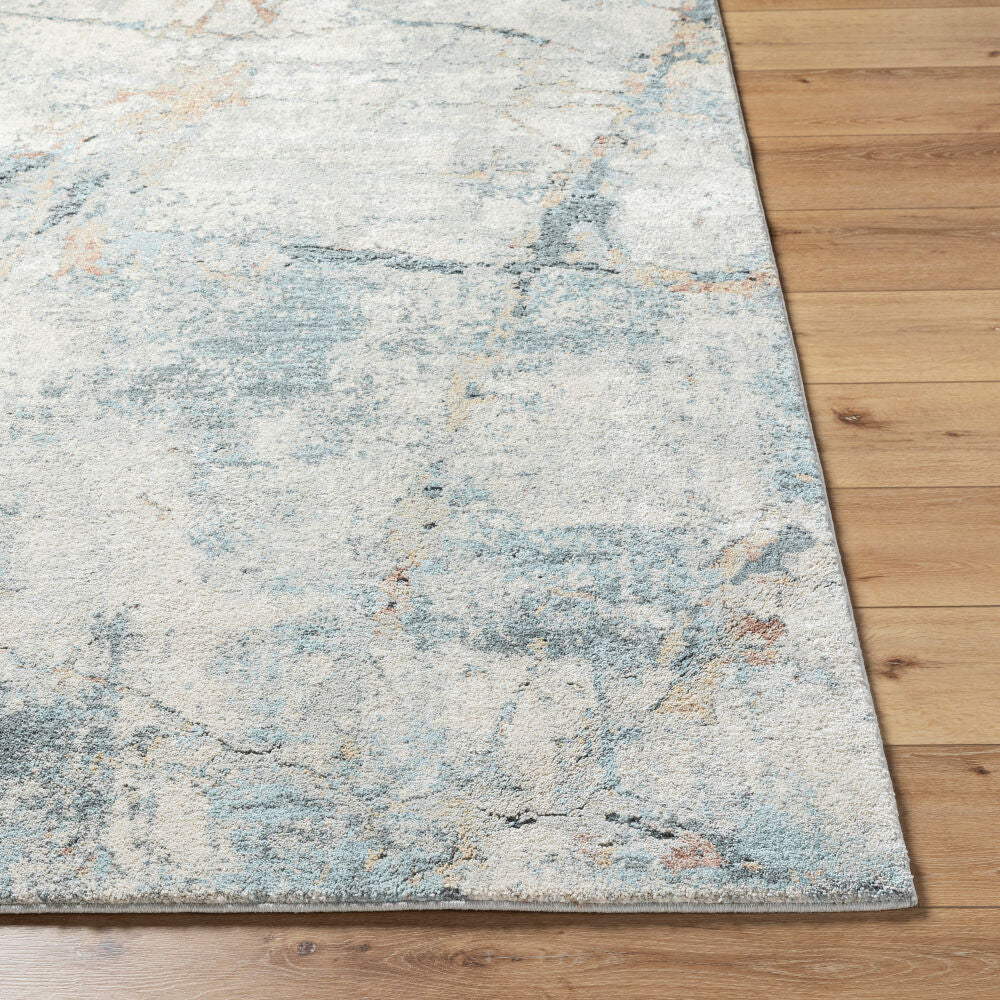 Avellino Deep Teal/Tan Machine Woven Rug AVL-2306 - front