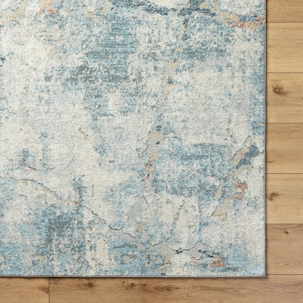 Avellino Deep Teal/Tan Machine Woven Rug AVL-2306 - overhead