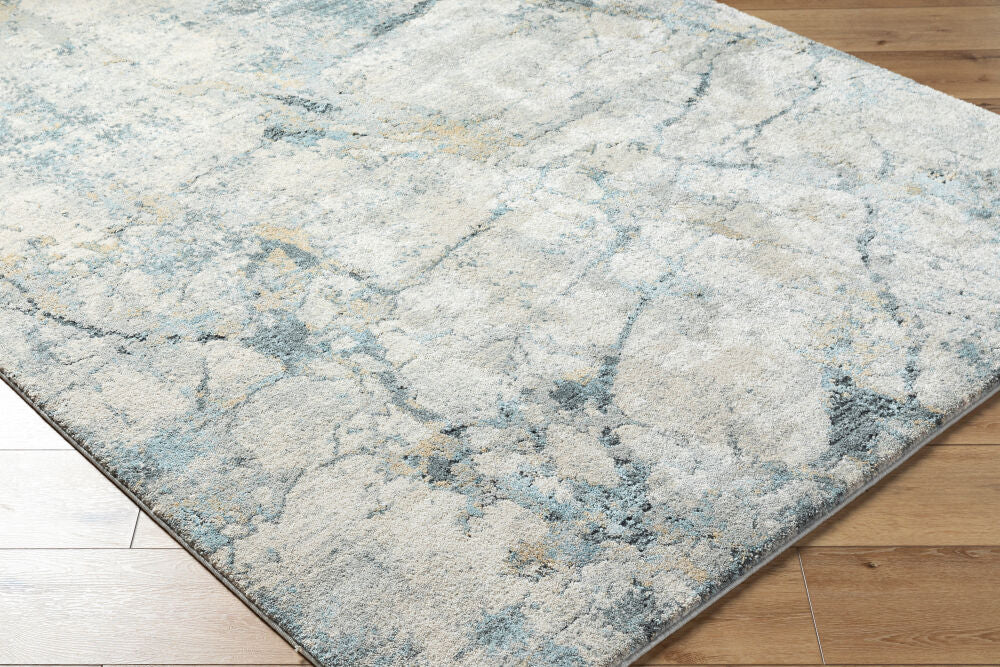 Avellino Deep Teal/Tan Machine Woven Rug AVL-2307 - corner