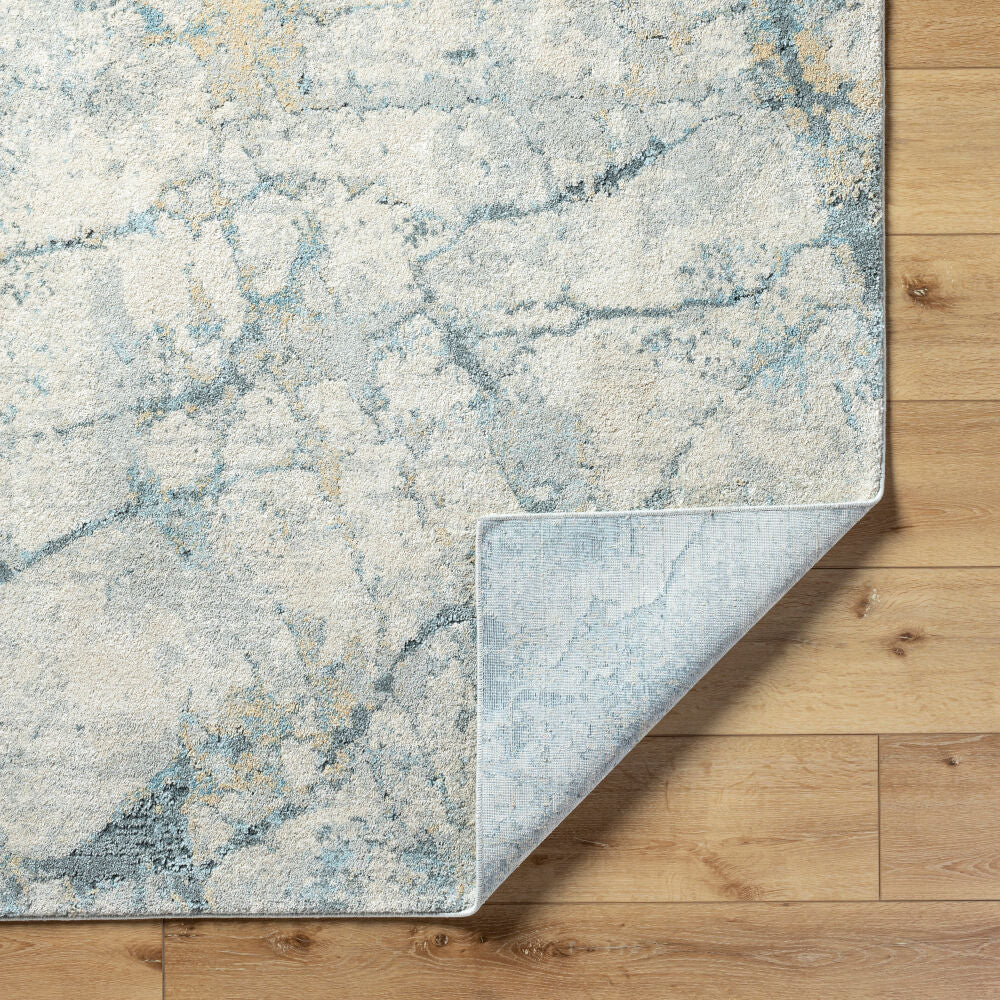 Avellino Deep Teal/Tan Machine Woven Rug AVL-2307 - fold