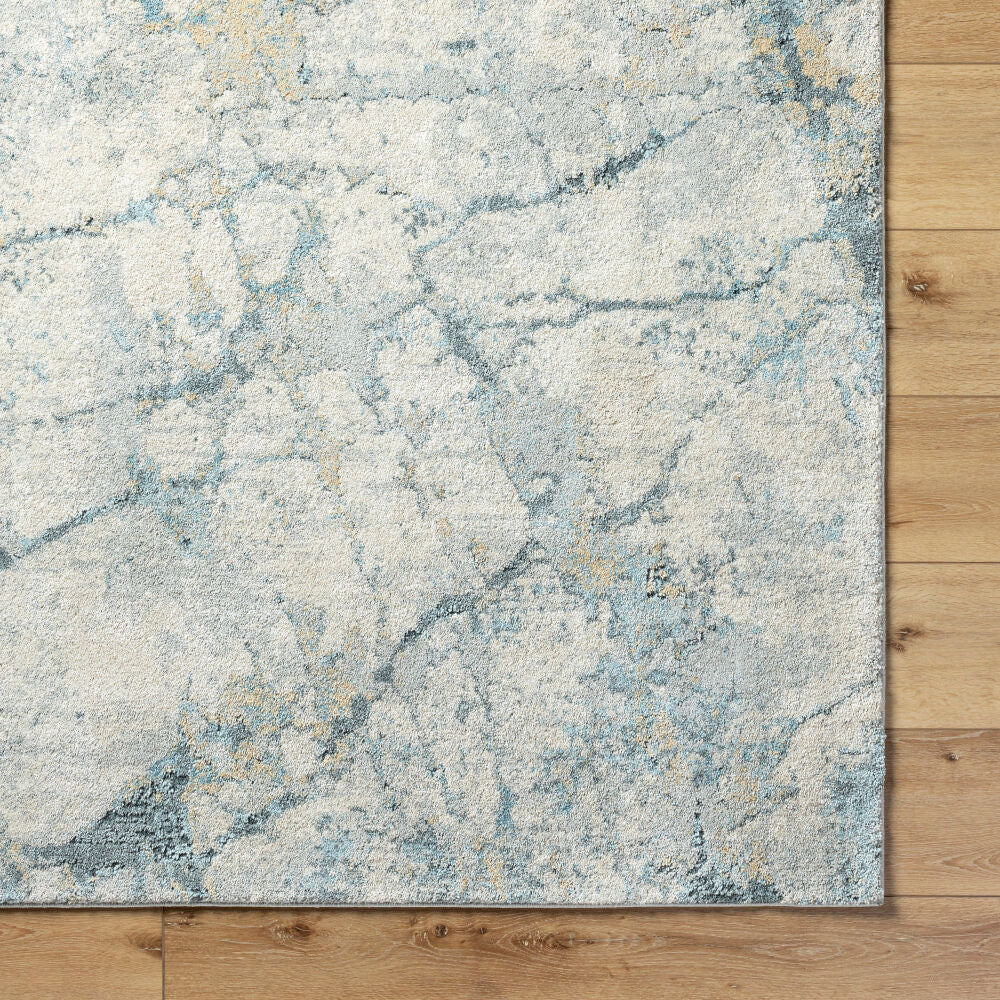 Avellino Deep Teal/Tan Machine Woven Rug AVL-2307 - overhead