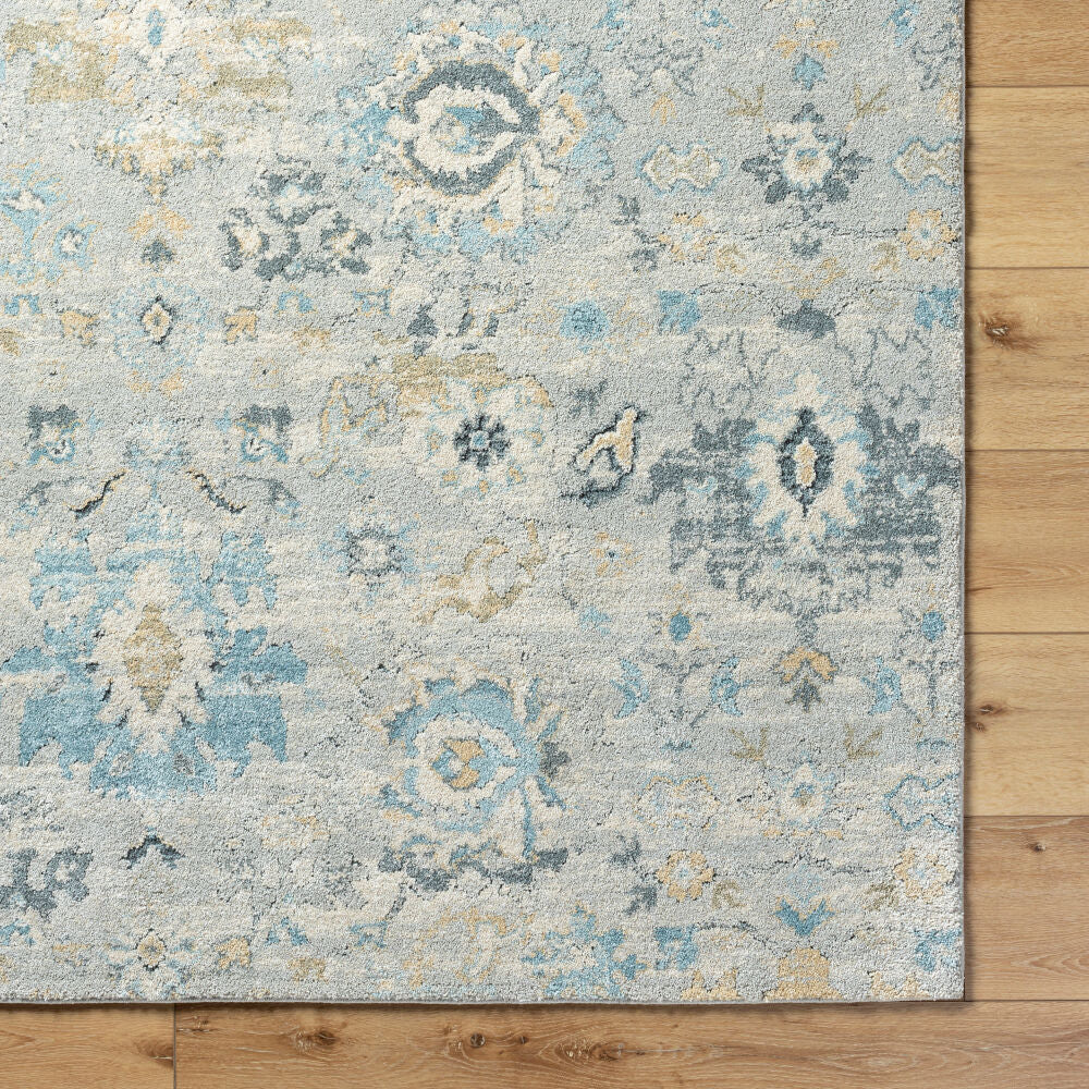 Avellino Deep Teal/Tan Machine Woven Rug AVL-2308 - overhead