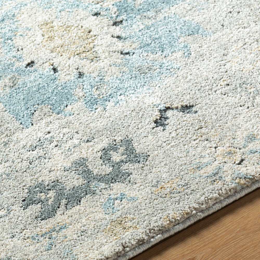 Avellino Deep Teal/Tan Machine Woven Rug AVL-2308 - texture