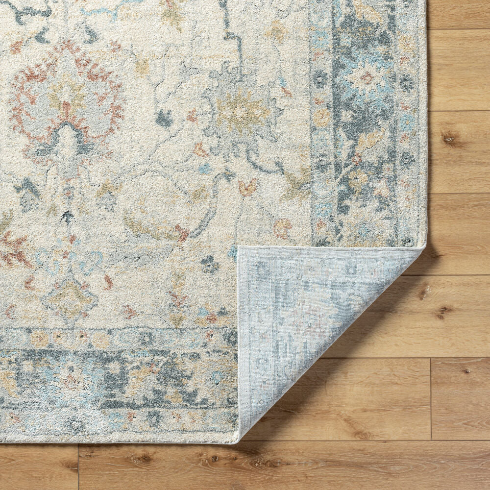 Avellino Deep Teal/Tan Machine Woven Rug AVL-2309 - fold