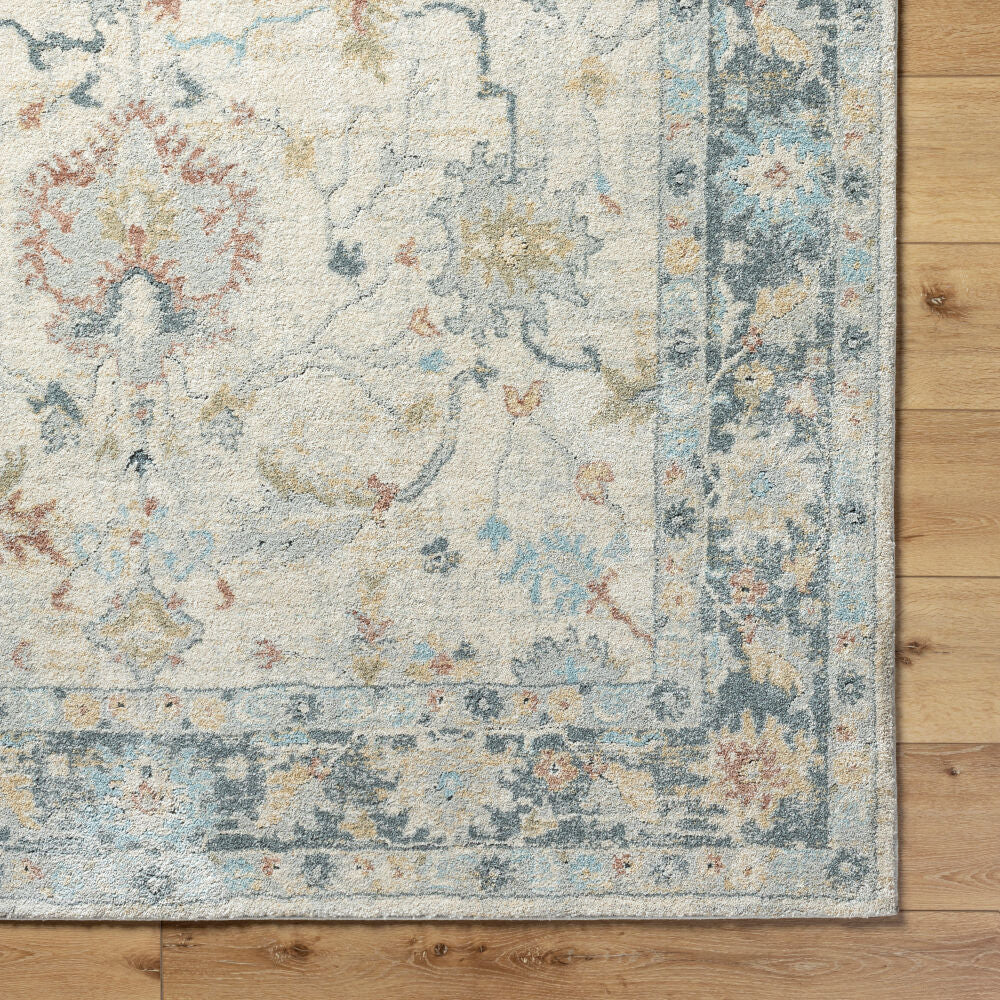 Avellino Deep Teal/Tan Machine Woven Rug AVL-2309 - overhead