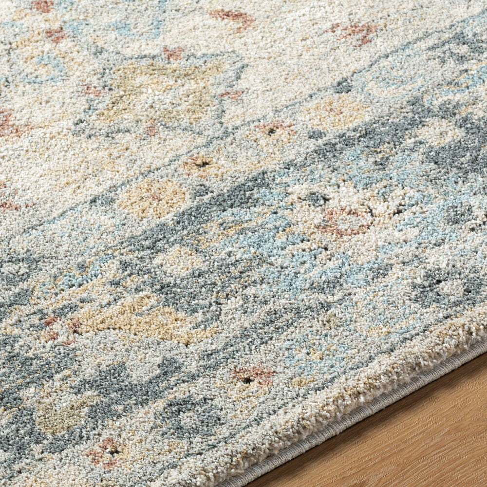 Avellino Deep Teal/Tan Machine Woven Rug AVL-2309 - texture