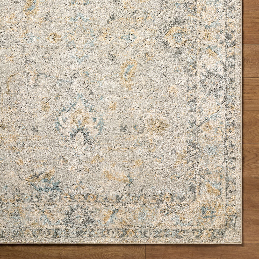 Avellino Deep Teal/Tan Machine Woven Rug AVL-2310 - overhead