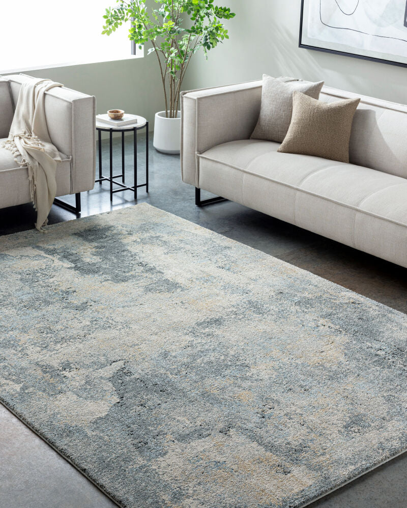 Avellino Deep Teal/Tan Machine Woven Rug AVL-2311 - roomscene
