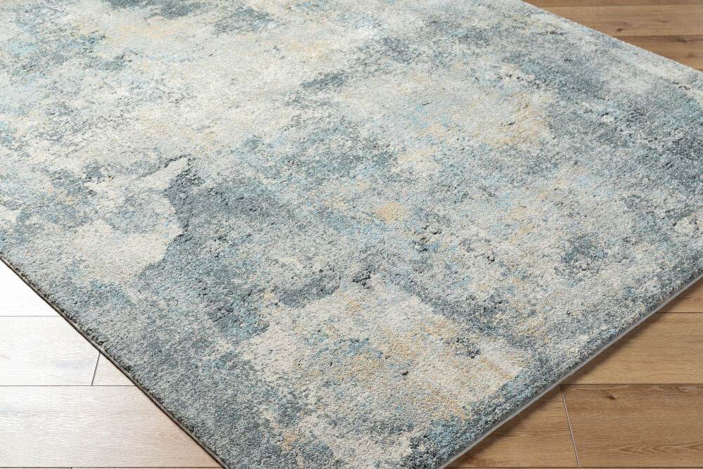Avellino Deep Teal/Tan Machine Woven Rug AVL-2311 - corner
