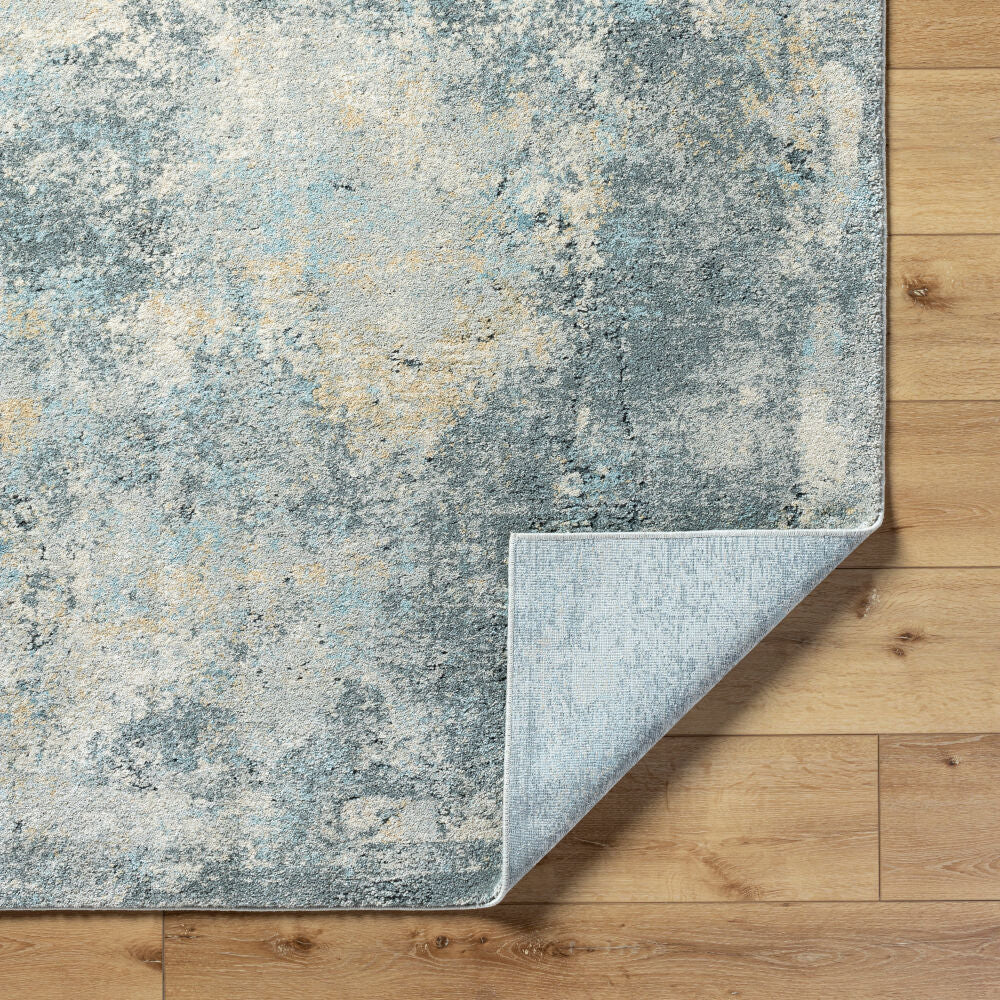 Avellino Deep Teal/Tan Machine Woven Rug AVL-2311 - fold