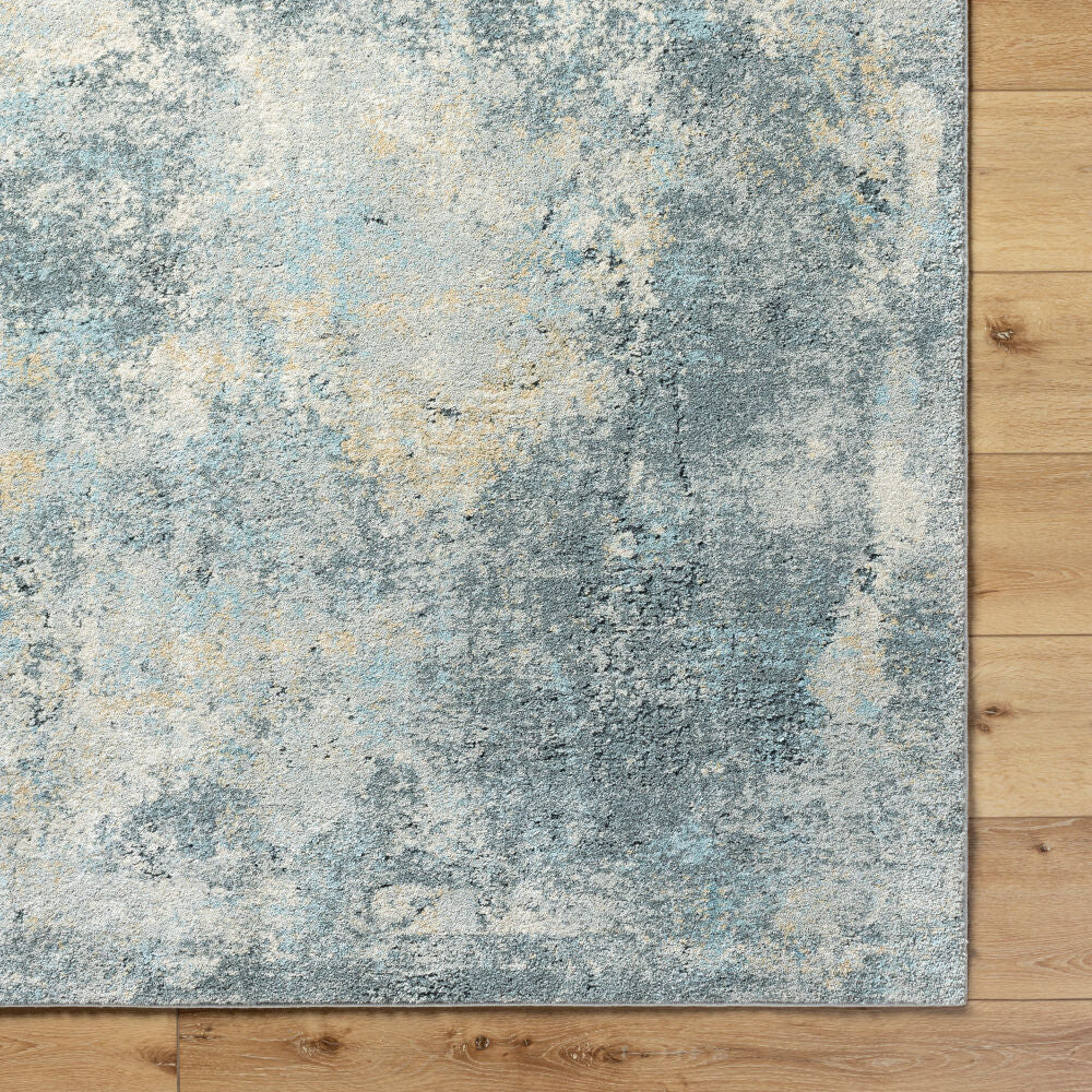 Avellino Deep Teal/Tan Machine Woven Rug AVL-2311 - overhead