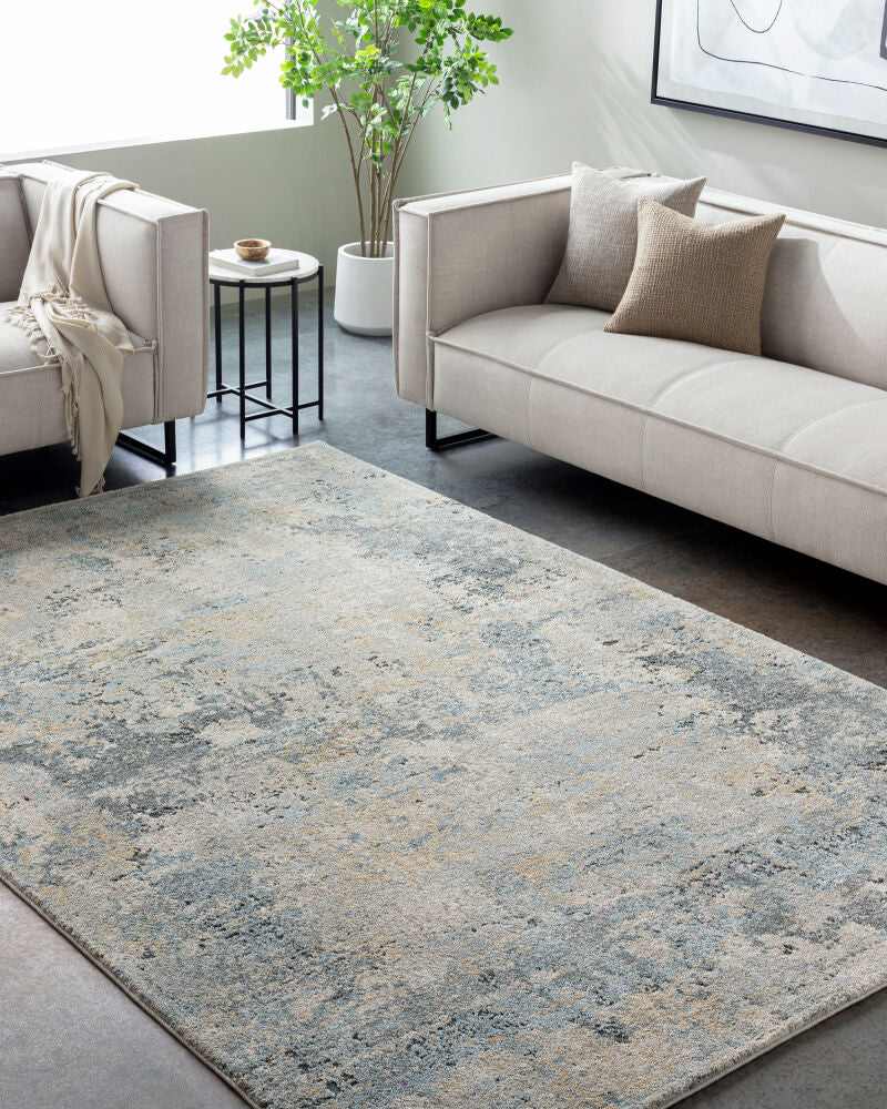 Avellino Deep Teal/Tan Machine Woven Rug AVL-2312 - roomscene