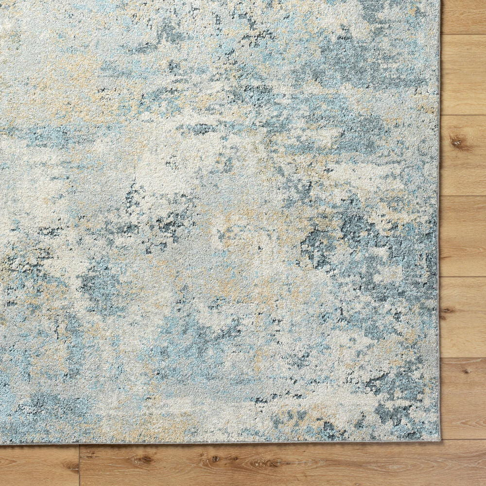 Avellino Deep Teal/Tan Machine Woven Rug AVL-2312 - overhead