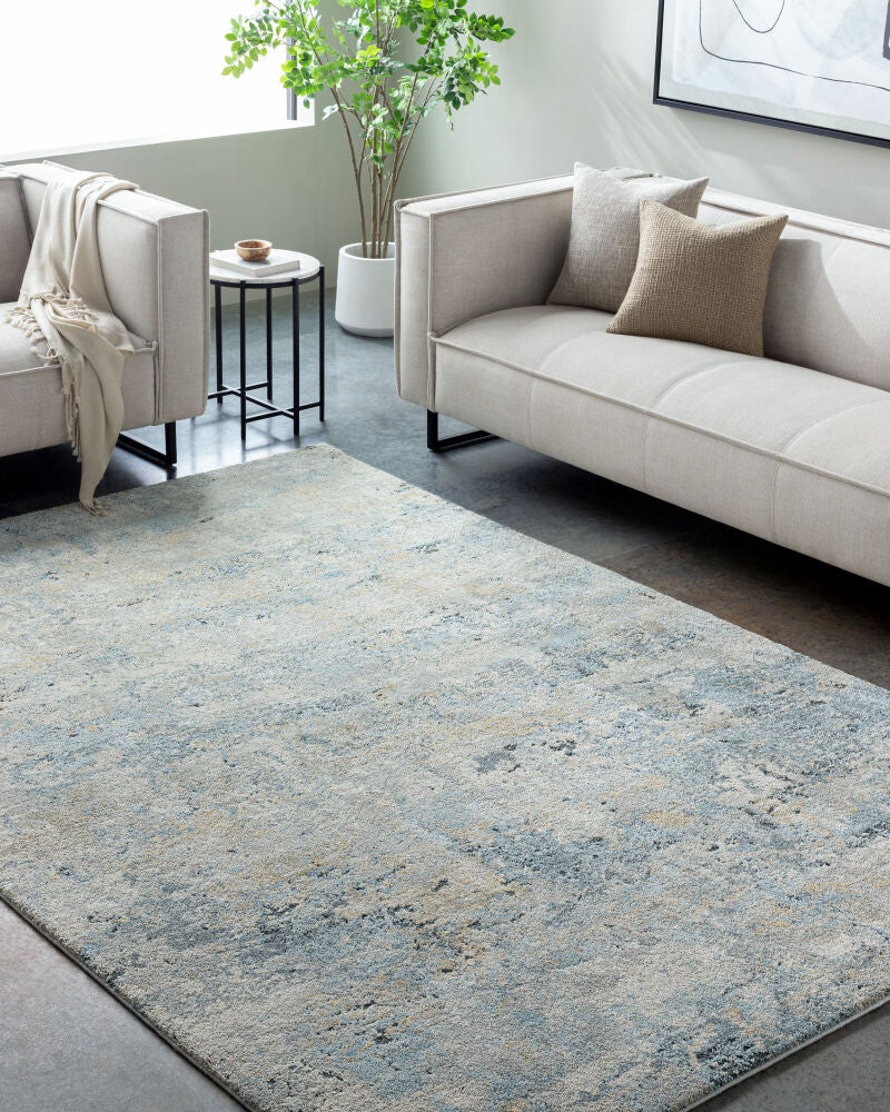 Avellino Deep Teal/Tan Machine Woven Rug AVL-2313 - roomscene