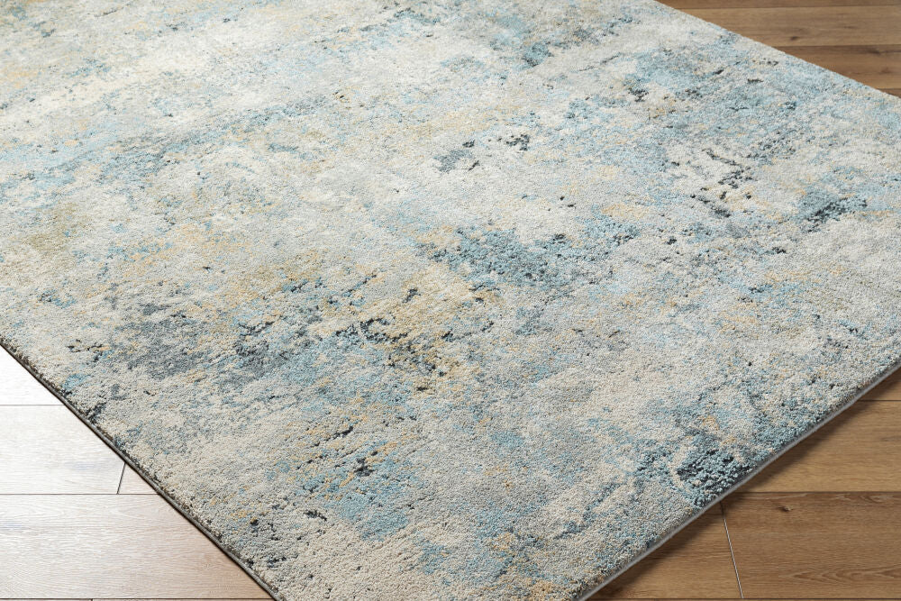 Avellino Deep Teal/Tan Machine Woven Rug AVL-2313 - corner