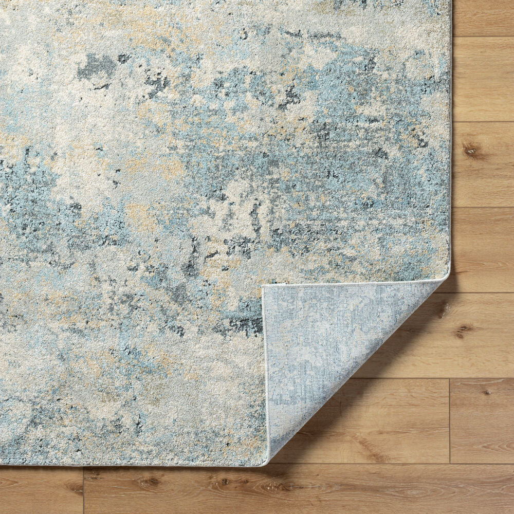 Avellino Deep Teal/Tan Machine Woven Rug AVL-2313 - fold