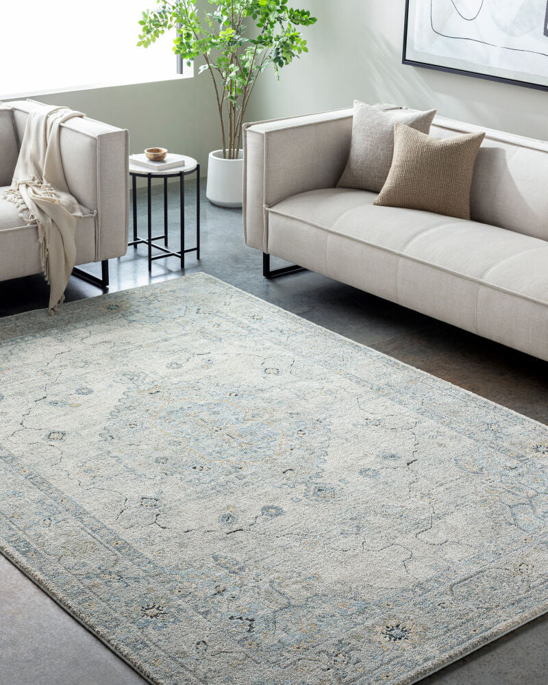 Avellino Deep Teal/Tan Machine Woven Rug AVL-2314 - roomscene