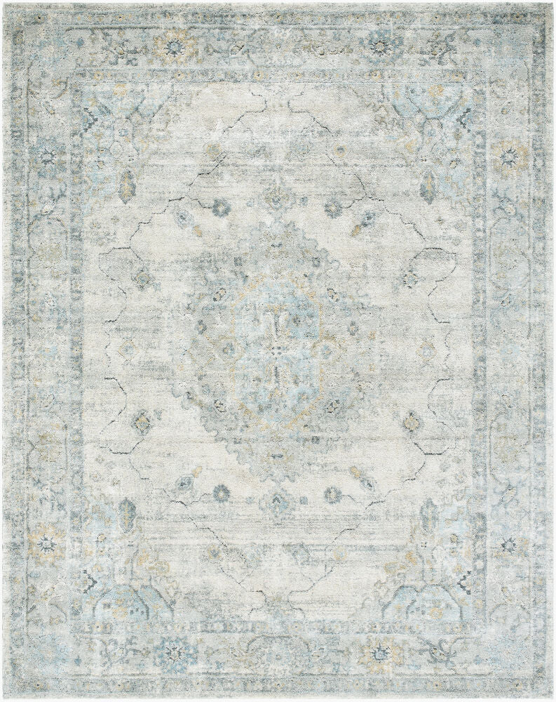 Avellino Deep Teal/Tan Machine Woven Rug AVL-2314 - 10' x 14'