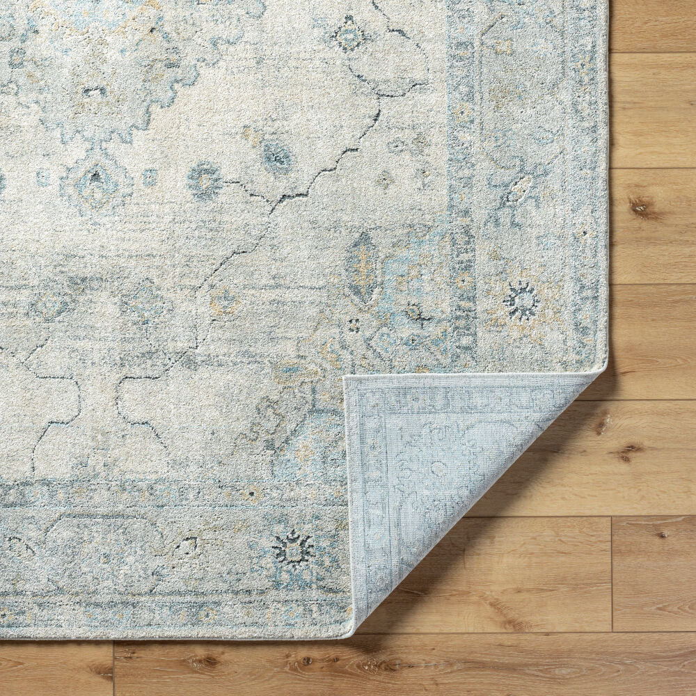 Avellino Deep Teal/Tan Machine Woven Rug AVL-2314 - fold