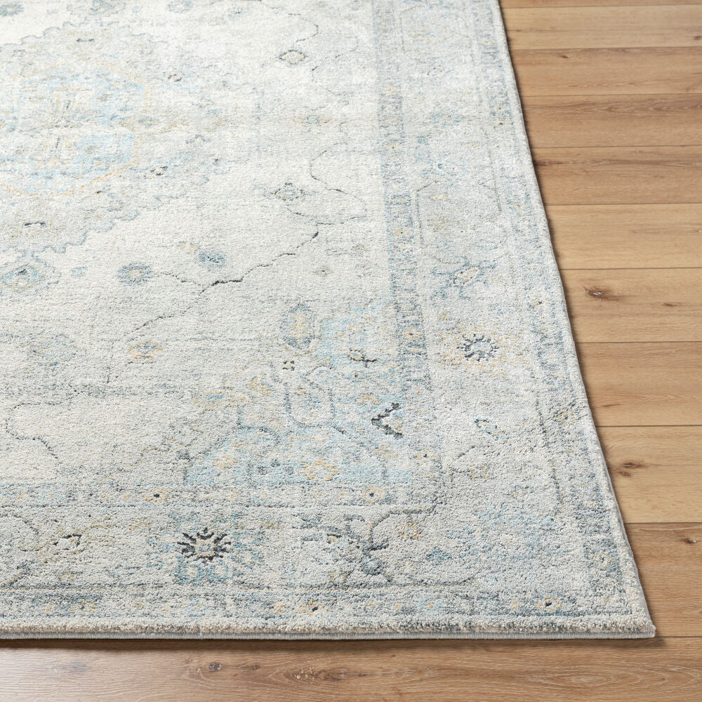 Avellino Deep Teal/Tan Machine Woven Rug AVL-2314 - front