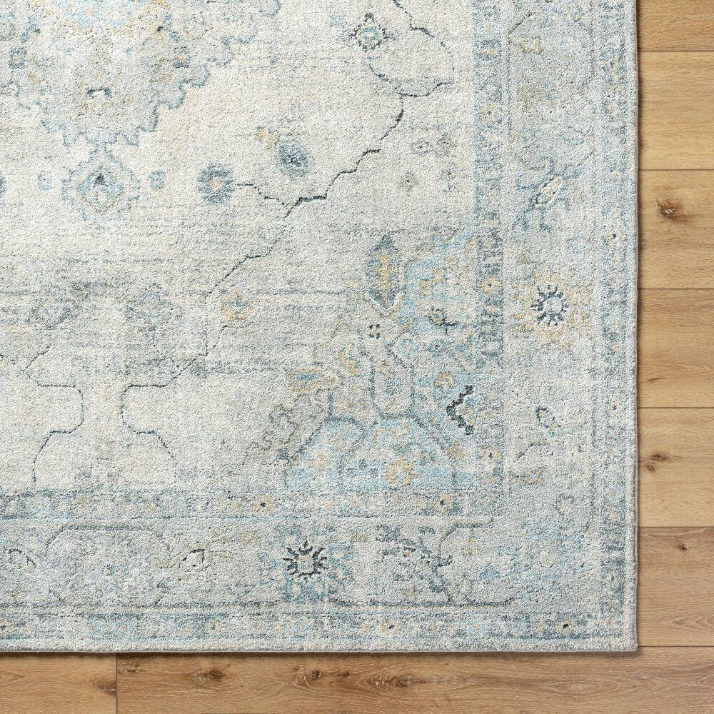 Avellino Deep Teal/Tan Machine Woven Rug AVL-2314 - overhead