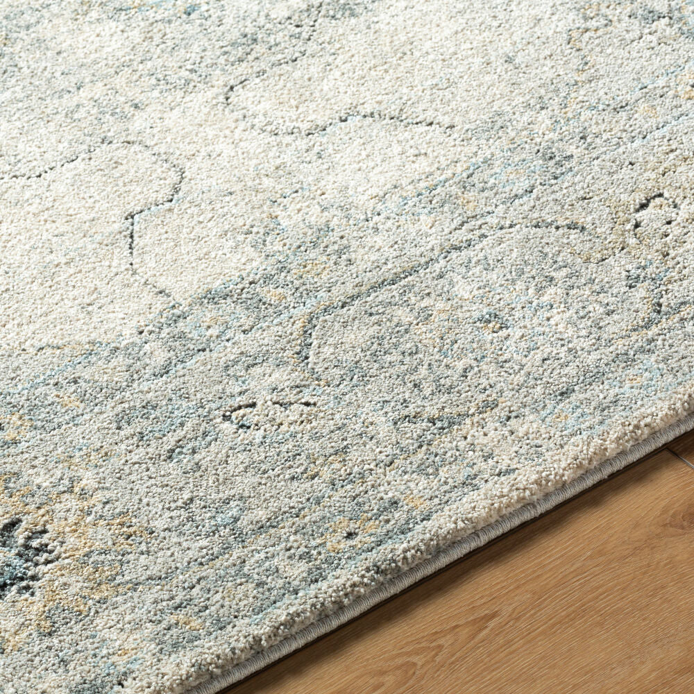 Avellino Deep Teal/Tan Machine Woven Rug AVL-2314 - texture