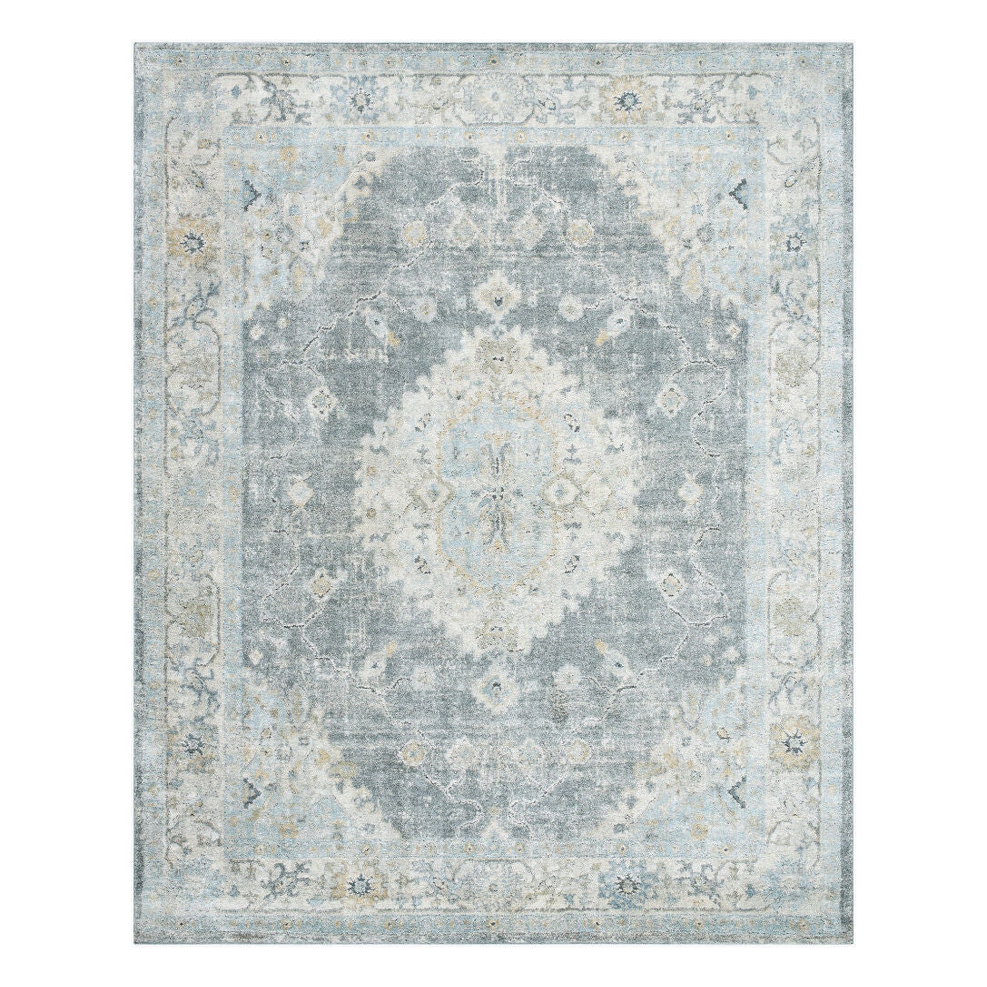 Avellino Deep Teal/Tan Machine Woven Rug AVL-2315 - 10' x 14'
