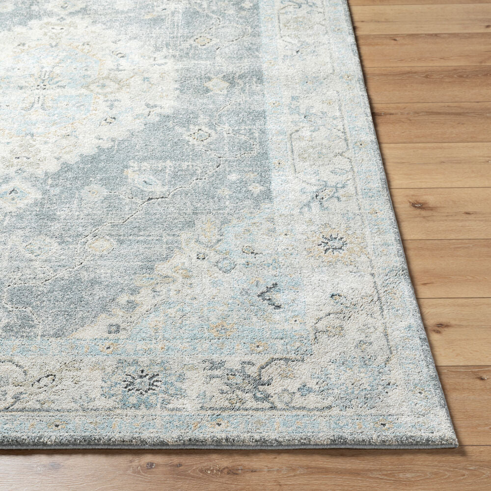 Avellino Deep Teal/Tan Machine Woven Rug AVL-2315 - front