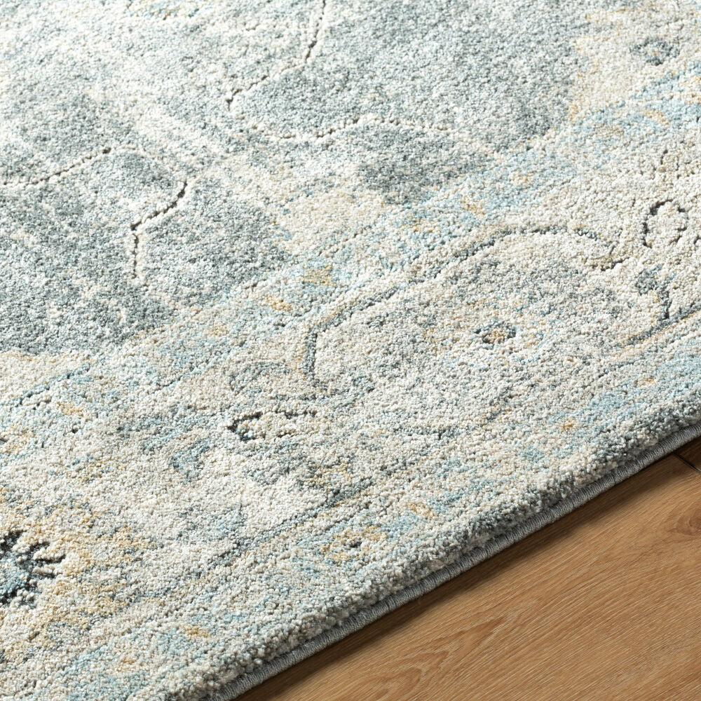 Avellino Deep Teal/Tan Machine Woven Rug AVL-2315 - texture