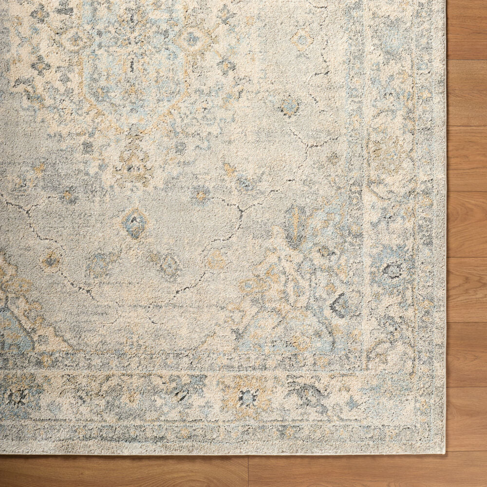 Avellino Deep Teal/Tan Machine Woven Rug AVL-2316 - overhead