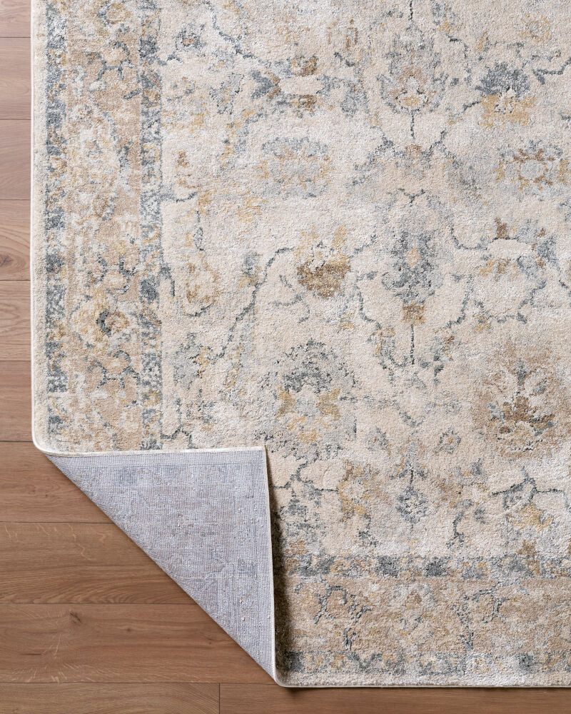 Avellino Deep Teal/Tan Machine Woven Rug AVL-2319 - fold
