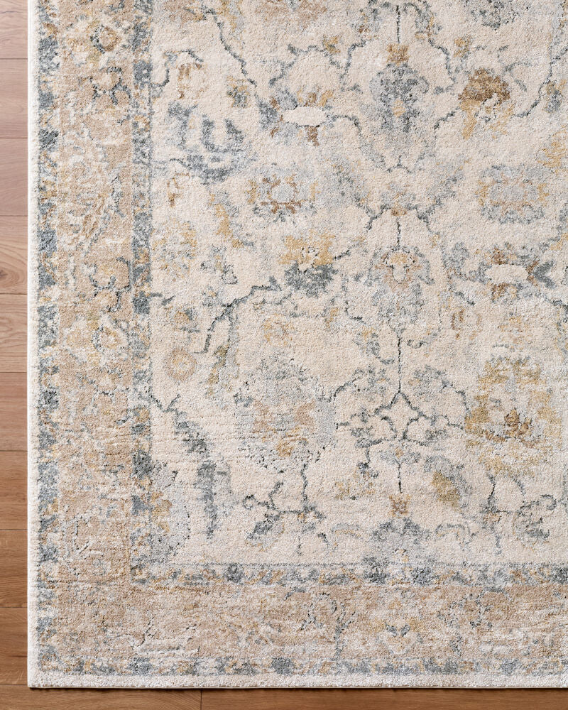 Avellino Deep Teal/Tan Machine Woven Rug AVL-2319 - overhead