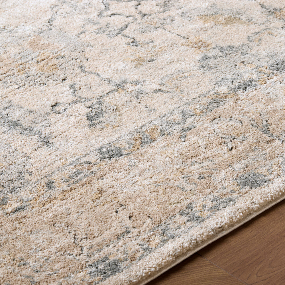 Avellino Deep Teal/Tan Machine Woven Rug AVL-2319 - texture