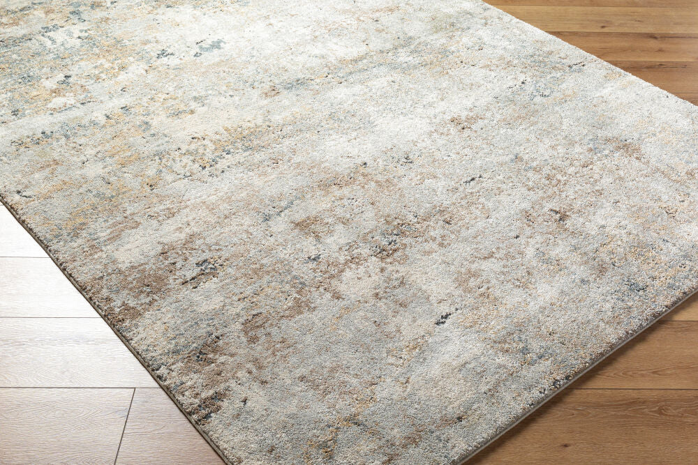 Avellino Deep Teal/Tan Machine Woven Rug AVL-2323 - corner