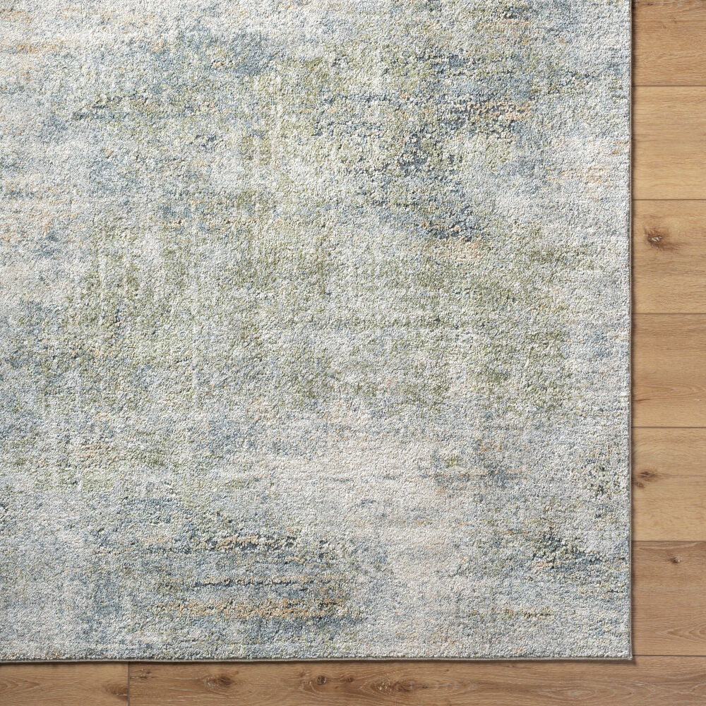 Avellino Deep Teal/Tan Machine Woven Rug AVL-2328 - overhead