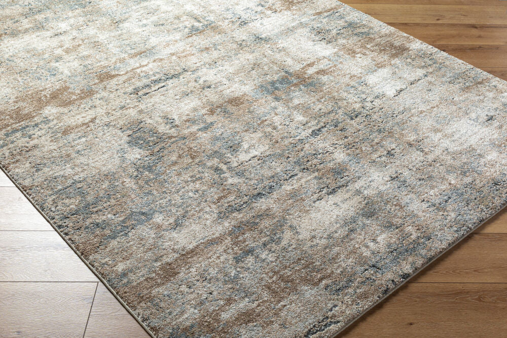 Avellino Deep Teal/Tan Machine Woven Rug AVL-2329 - corner