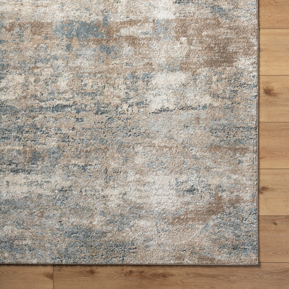 Avellino Deep Teal/Tan Machine Woven Rug AVL-2329 - overhead