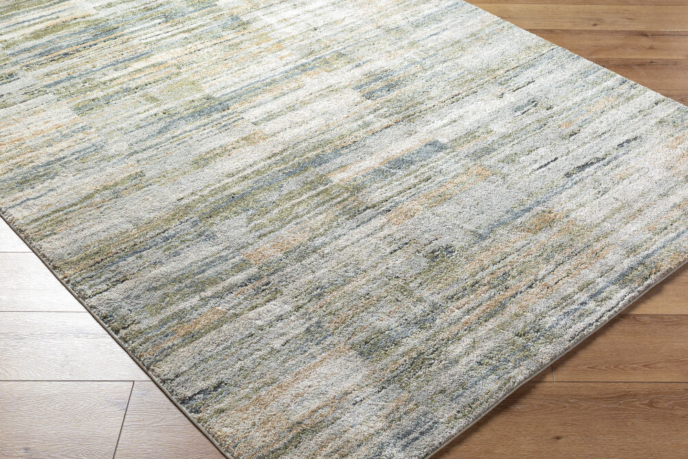 Avellino Deep Teal/Tan Machine Woven Rug AVL-2333 - corner