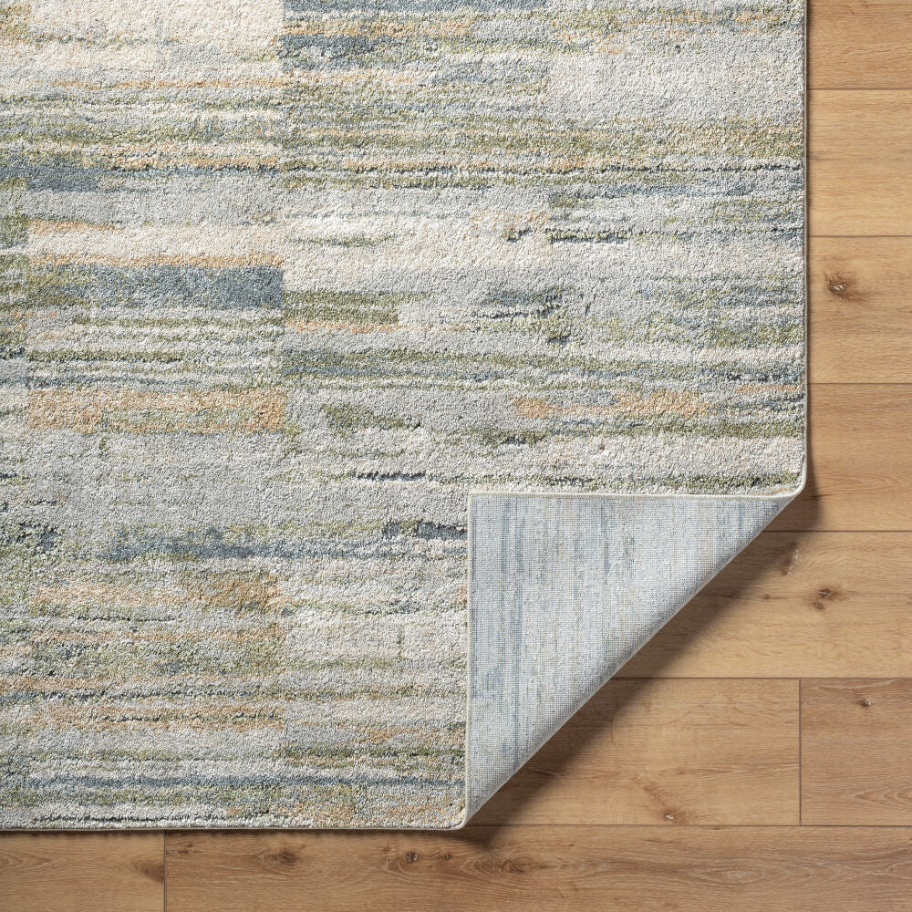 Avellino Deep Teal/Tan Machine Woven Rug AVL-2333 - fold