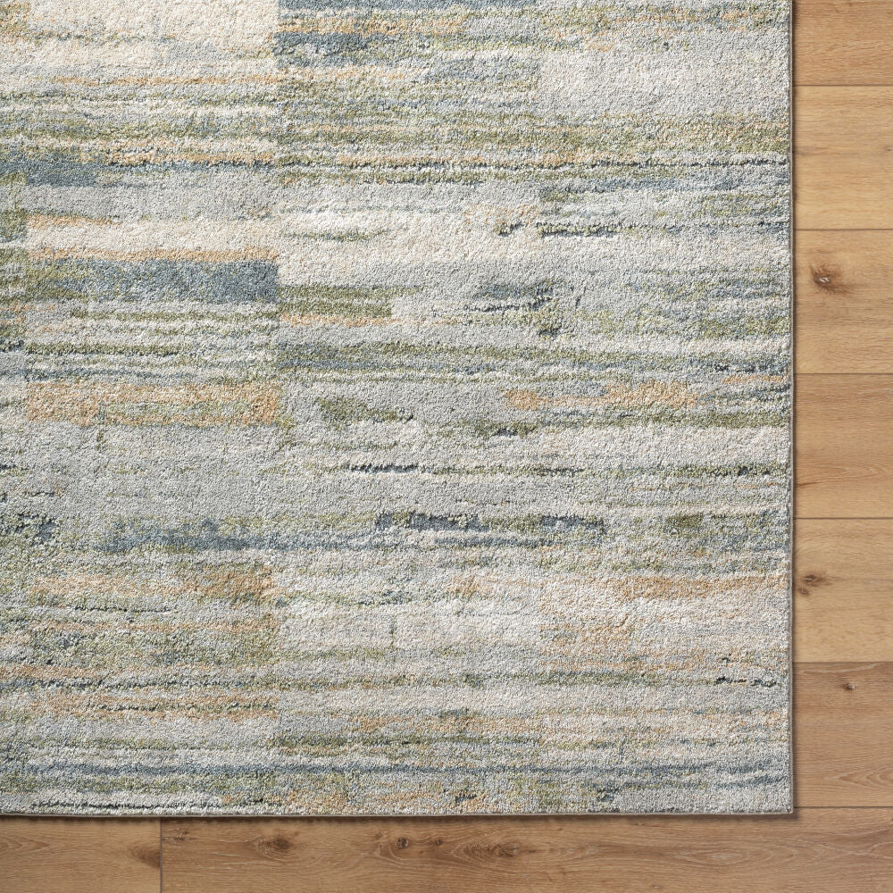 Avellino Deep Teal/Tan Machine Woven Rug AVL-2333 - overhead