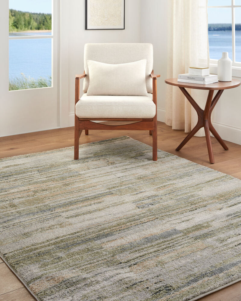 Avellino Deep Teal/Tan Machine Woven Rug AVL-2333 - roomscene