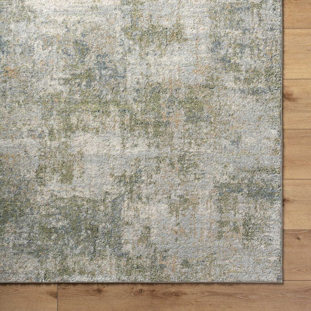 Avellino Deep Teal/Tan Machine Woven Rug AVL-2336 - overhead