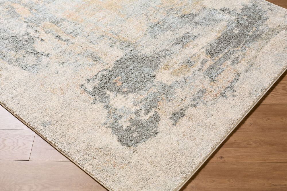 Avellino Deep Teal/Tan Machine Woven Rug AVL-2348 - corner