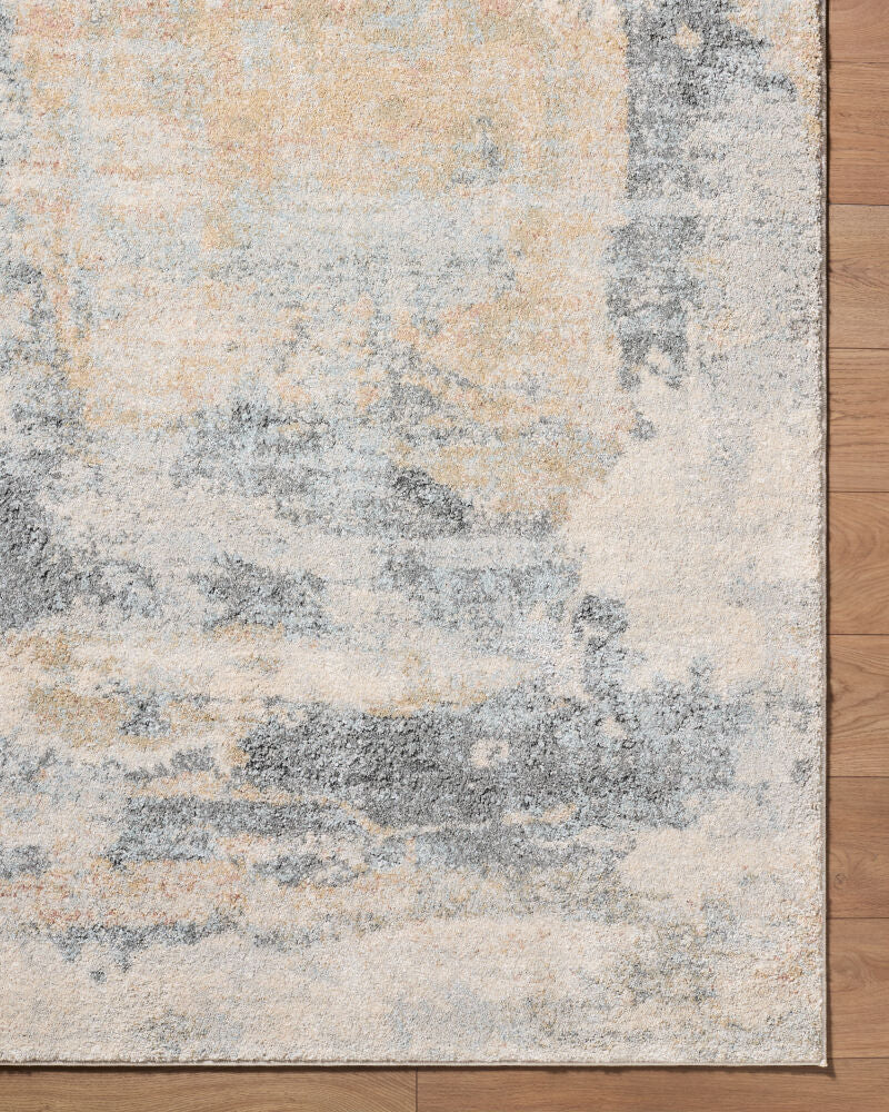 Avellino Deep Teal/Tan Machine Woven Rug AVL-2348 - overhead