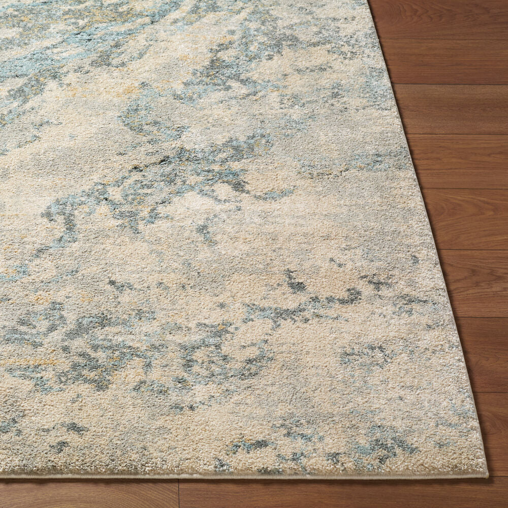 Avellino Deep Teal/Tan Machine Woven Rug AVL-2349 - front