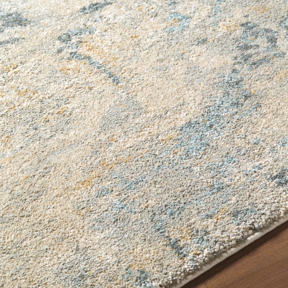 Avellino Deep Teal/Tan Machine Woven Rug AVL-2349 - texture
