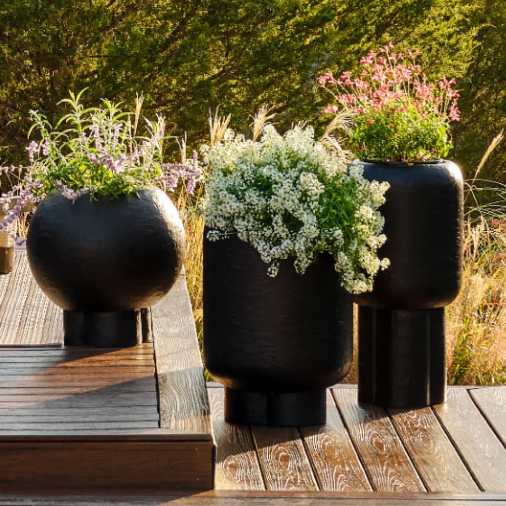Lorenzo Medium Concrete Outdoor Planter by Arteriors - view 2